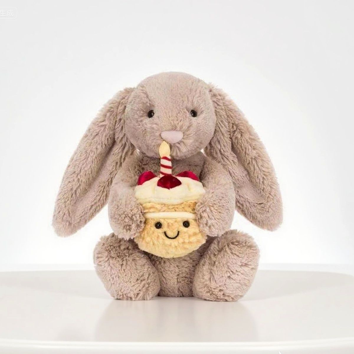 Lapin tenant un gâteau d'anniversaire 30cm