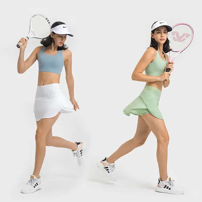 NO quantité minimale de commande blanc mode fitness tennis jupe volley-ball robe avec shorts