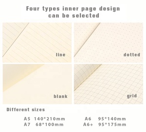 Bloc de notas cosido con diseño minimalista, cuadernos de cuero PU de escritura de ejercicio de estudiante con cuadrícula de cubierta suave personalizada