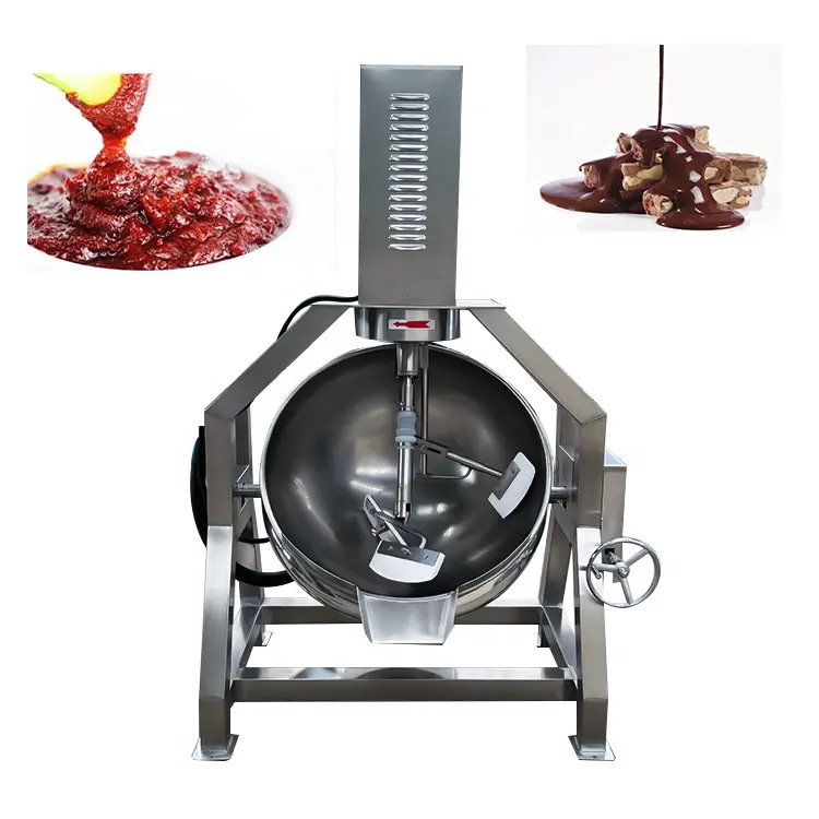 Máquina mezcladora de cocina basculante Surimi Halwa, para salsa, Hummus, Marmite Jam, vapor, Gas, hervidor eléctrico, equipo de cocina para Jam y frutas