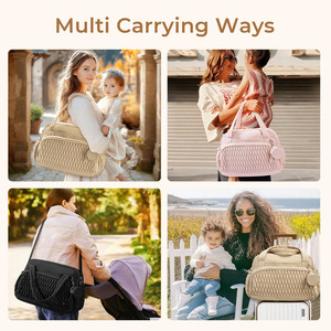 Functional Large Diaper Backpack Tote Nylon and Polyester Mummy <strong>Bag</strong> with Print Pattern and Logo for Baby Products