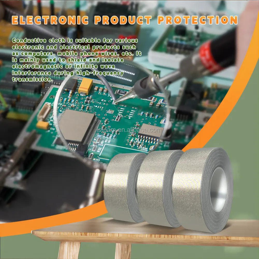 Cinta de tela conductora de protección Emf para pantalla táctil