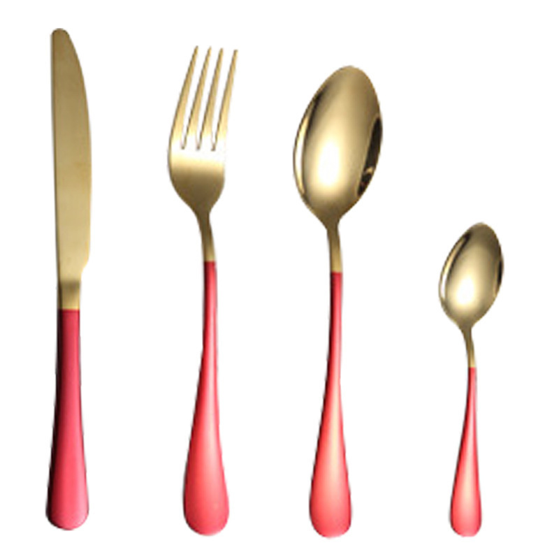 Four-piece gold red
