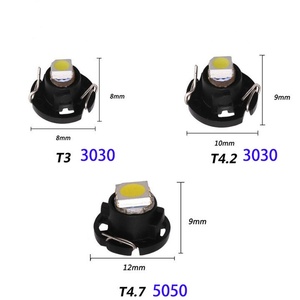 หลอดไฟ LED รถยนต์ T3สว่างมาก T4.7 T4.2หลอดไฟ LED DC12V หลอดไฟอัตโนมัติคลัสเตอร์6สี - Product Image 4