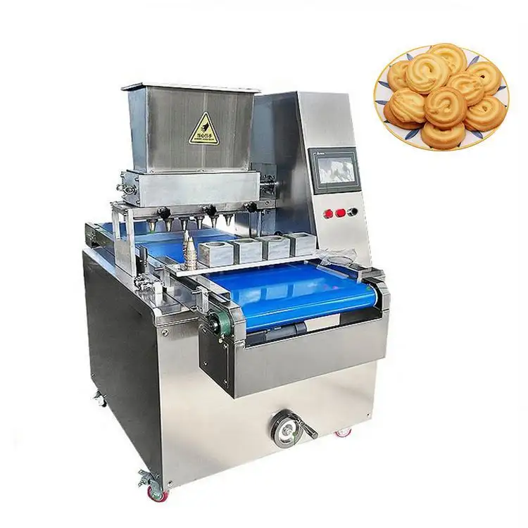 Swept the world Low Cost American Bakery PLC Fig Wafer Biscuit Make Cut Cookie Dough Encrust Machine