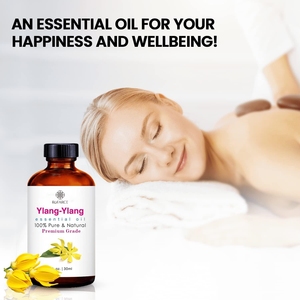 Özel etiket 100% doğal soğuk preslenmiş Ylang Ylang cilt vücut bakımı için damlalık ile uçucu yağ Premium sınıf, ev difüzörler - Product Image 3