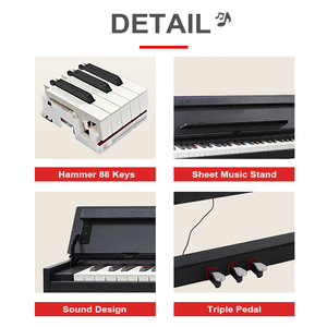 Dinas Nuevo diseño Eléctrico 88 teclas Piano digital con función de computadora y aplicación y apariencia hermosa