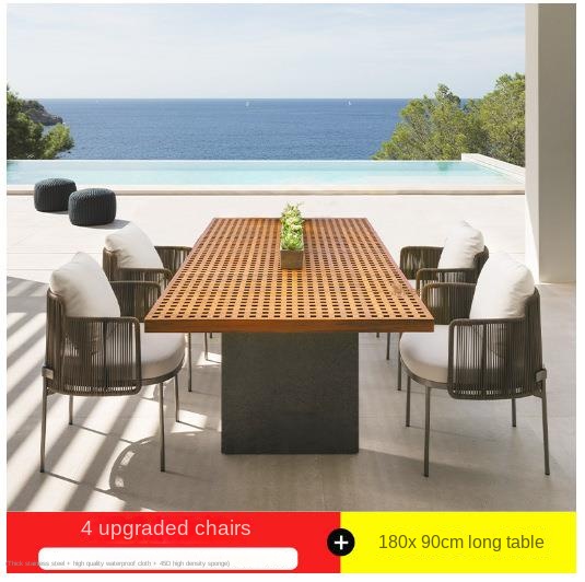 Table longue de 1,8 m avec 4 chaises (édition Deluxe)