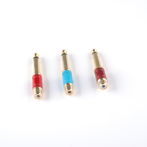 高品质1/4音频连接器6.35毫米单声道插头到RCA插孔适配器 - Product Image 3