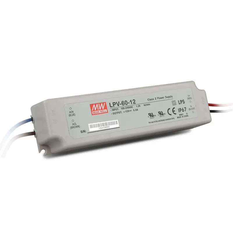 Meanwell LPV-60 Serie 60W 48V 1.25A LPV-60-48 Singola Uscita di Commutazione di Alimentazione