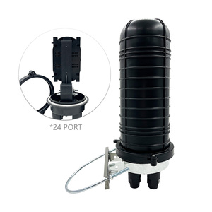 2-Inlet 2-Outlet 24-Port Vertical Dome <strong>Type</strong> Fiber Optic Junction Box FTTH Splice Closure for Outdoor Optical WiFi <strong>Connection</strong> - Product Image 5