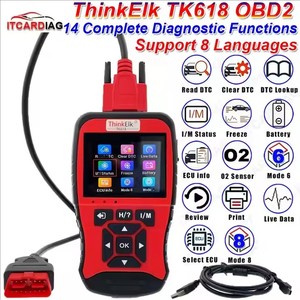 THINKELK TK618 lettore di codici bleze Frame OBD2 Scanner per Auto strumento diagnostico motore automatico lettura e cancellazione codice errore - Product Image 2