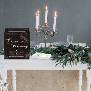Nicro Farewell Party Favors Share <strong>a</strong> <strong>Memory</strong> Collections of Life Goodbye Funeral Graduation Black Memorial Card Box Guest Cards - Product Image 5