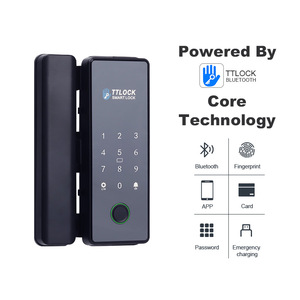 TTlock App Automatische Riegel tastatur Schlüssel Passwort Finger abdruck Keyless Entry Smart Türschloss für Glastüren - Product Image 2