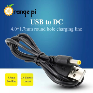Parlak kalite 25cm USB DC güç kablosu turuncu Pi modülü USB DC güç kablosu 4.0*1.7MM tel yuvarlak delik şarj hattı - Product Image 2