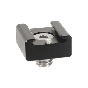 CAMVATE 3/8&quot;-16 Cold Shoe Mount Adapter With <strong>ARRI</strong> Locating Pins for <strong>ARRI</strong> Standard Mounting Points for Universal Dslr <strong>Cameras</strong> - Product Image 1