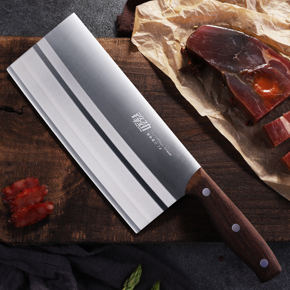Wholesale Stainless Steel Cleaver Butcher Bone Cutter Knife 7Cr17MOV Mulberry Knife Kitchen  Meat Vegetable Cleaver Knives