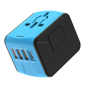 Cargador de viaje Soporte de carga multifuncional USB con Tipo-C Multi país Universal 199T UE, EE. UU., Reino Unido, AU Adaptador estándar - Product Image 2