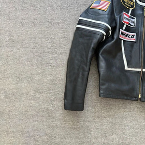 سترة جلدية مخصصة للرجال في الشوارع العالية لسباقات الدراجات النارية للرجال من جلد البولي يوريثان سترة لراكبي الدراجات النارية - Product Image 4