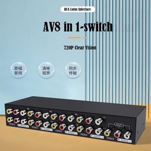 Conmutador de audio y video 8 en 1 salida AV Sharer RCA CVBS Lotus Stand Set-top Box - Product Image 2
