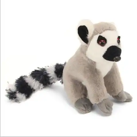 Desain Baru Terbaik Dibuat Mainan Mewah Lemur Boneka Binatang/Bergaris Lemur Boneka Hewan untuk Anak-anak