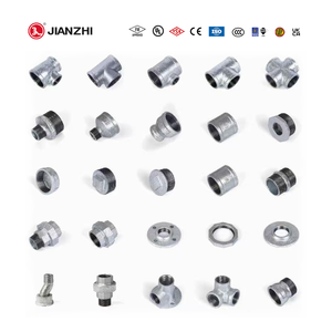 Jianzhi Một Phụ Kiện Đường Ống Mạ Kẽm Đúc Thép 3 "75 Mm Tee Và 4 Cách Threaded Mạ Kẽm Ống Nước Ống Và Phụ Kiện - Product Image 2