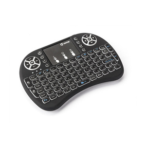 Teclado i8 retroiluminado de 7 colores, miniteclado inalámbrico de 2,4 GHz, Air Mouse para Android TV BOX, teclado de ordenador, control remoto para videojuegos