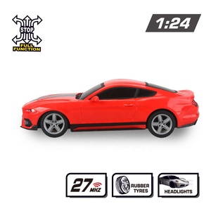 1:24 uzaktan kumanda oyuncak araç tam fonksiyon resmi lisanslı Ford Mustang Mach 1 spor modeli RC araba w/kauçuk lastikler far - Product Image 4