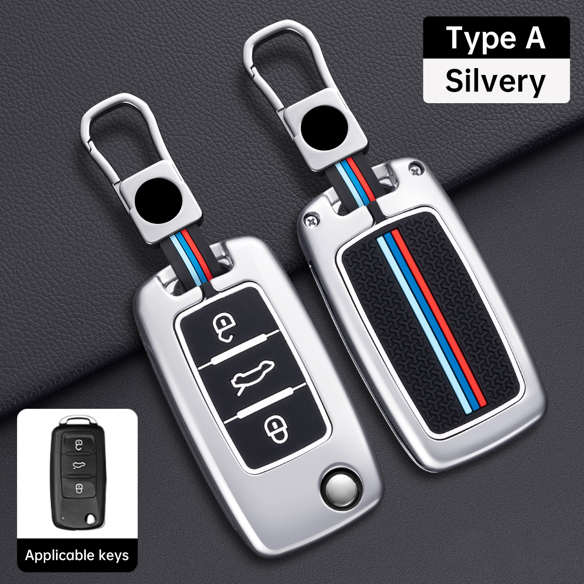 Tipo A - Hebilla metálica plateada