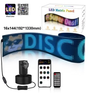 Pantalla LED a todo Color, pantalla publicitaria para ventana trasera de coche, aplicación Bluetooth, Control de mercado nocturno, pantalla LED suave adecuada para interiores - Product Image 3