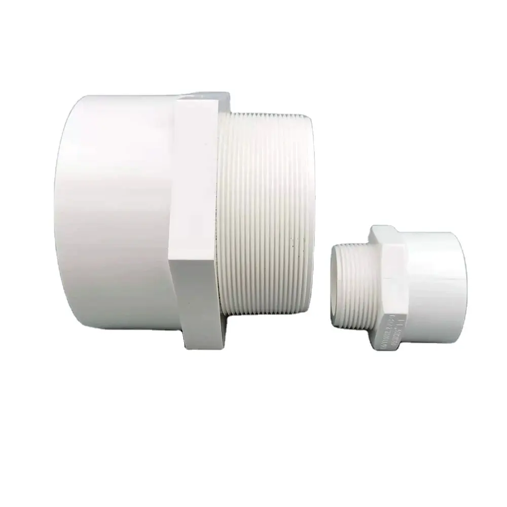 Adaptador macho roscado blanco PVC montaje de tuberías plástico CPVC adaptador macho para agua