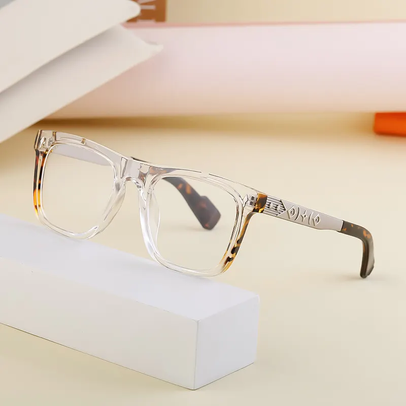 Partagas Venta al por mayor Vintage Retro Anti-Blue Light Metal Temple Gafas ópticas Montura de gafas para hombres