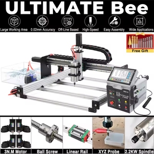 Enrutador de madera CNC BulkMan3D Ultimate Bee de alta precisión con caja de Control fuera de línea DDCSV4.1 Maquinaria de carpintería con tornillo de bola de 4 ejes - Product Image 2