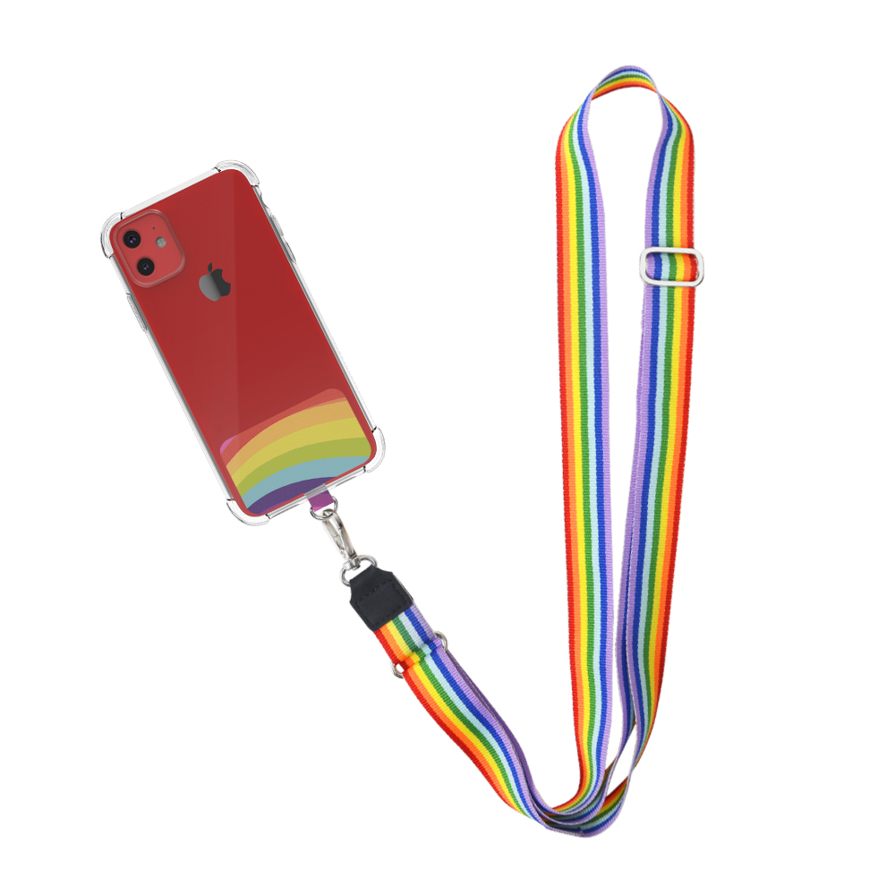 Lanière réglable arc-en-ciel