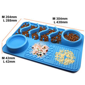 多合一防滑食物水慢速宠物喂食器狗碗宠物舔垫食品级硅胶多功能舔狗碗 - Product Image 2