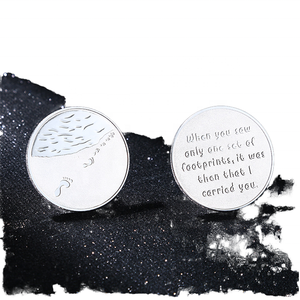 Wanderer Bộ Sưu Tập Vàng Bạc Kỷ Niệm Bãi Biển Dấu Chân May Mắn Tình Yêu Du Lịch Motif Kim Loại Thủ Công Mỹ Nghệ Bãi Biển Lấy Cảm hứng từ Tiền Xu - Product Image 2