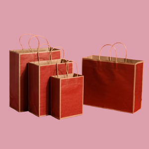 Bagasse tas hadiah rumput laut kertas kraft kardus tas kertas dapat ditutup kembali kecil - Product Image 4