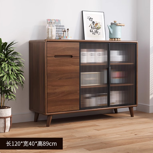 Buffet couleur noyer, 120*40*89cm, à monter soi-même.