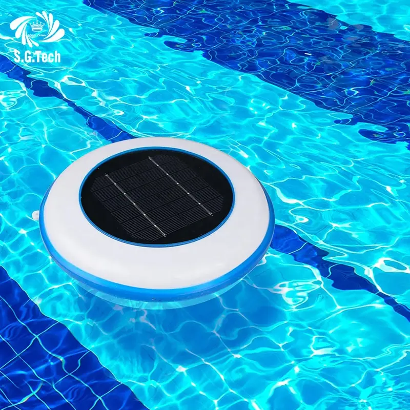 Mais recente design flutuante solar ionizador diminuir cloro para limpeza de piscinas