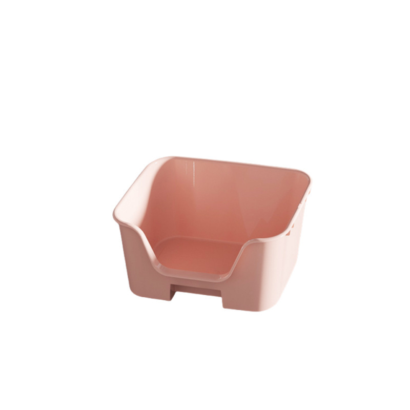Small pink tiered litter box