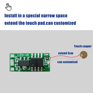 Mini LED 3.7V-24V 4A lampade di controllo componenti attivi per Cabinet luci a LED Dimming touch sensor dimming lamp module - Product Image 2