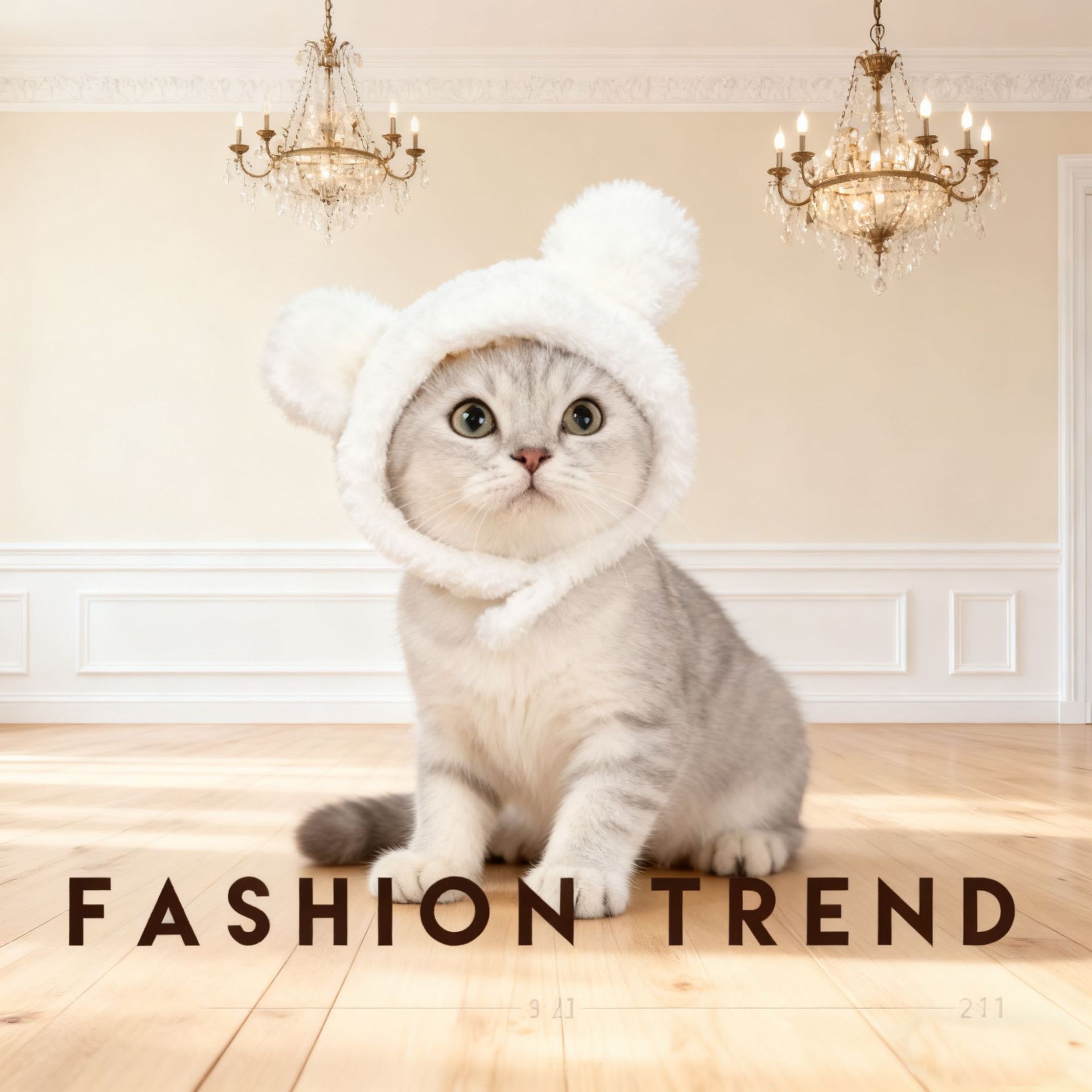 Chapeau d'ours blanc