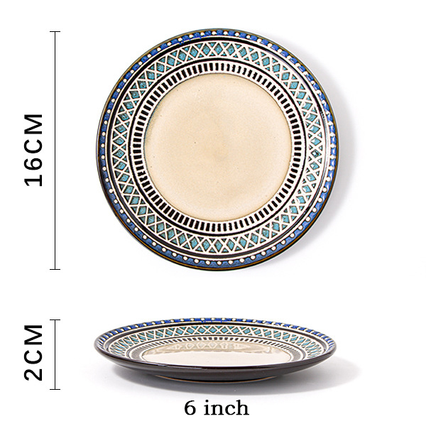 Assiette plate de 6 pouces