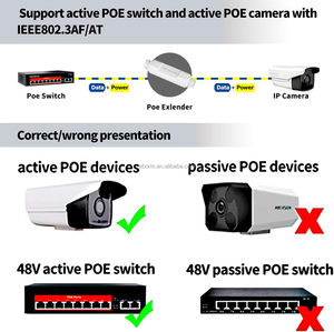 IP67 su geçirmez açık Poe genişletici repeater100m/250m uzatma 10/100 Mbps RJ45 Poe kamera için IEEE802.3af/at ile uyumlu - Product Image 6
