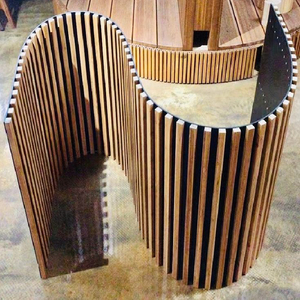 Âm thanh cách ly Bảng điều khiển âm thanh gỗ Veneer mật độ cao MDF slat sợi polyester tấm Tường âm thanh' - Product Image 5