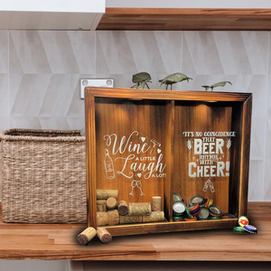 Chai rượu bia chai Mũ chủ bóng hộp bia <span class=keywords><strong>cap</strong></span> chủ bóng hộp khung hiển thị trường hợp gỗ hộp trang trí - Product Image 4