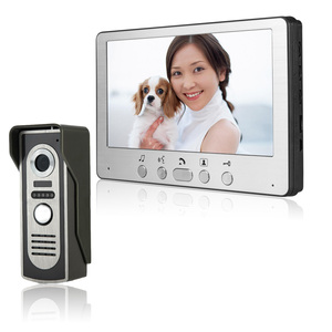 Videoportero con cable de siete pulgadas de alta definición, sistema de Control de acceso a edificios, videoportero, timbre - Product Image 2