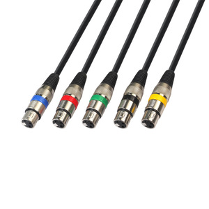 Xlr cabo de áudio macho para fêmea, cabo de microfone de alumínio, revestimento de cobre