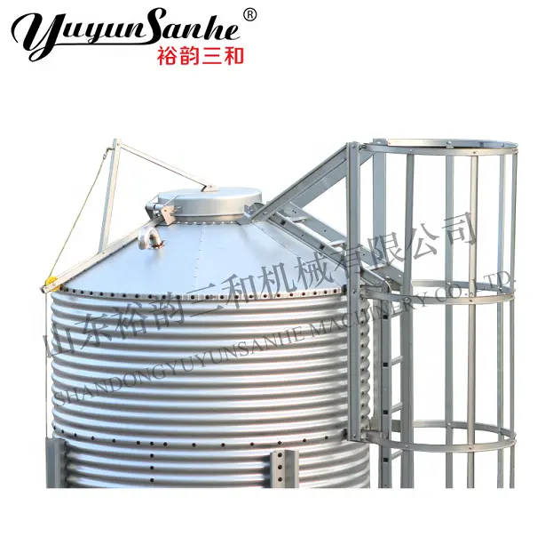 Yuyun Sanhe Poultry Farm Frango Casa Porco Alimentação Silos Bins Pecuária Animal Grain Feed Silo Armazenamento