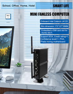 Ce Leron J4125ミニITXケースPC 39mmファンレスシステム2 * RS232ケンジンストムロックデュアルLanミニサーバーPCコンピュータRTC WOL機能 - Product Image 3